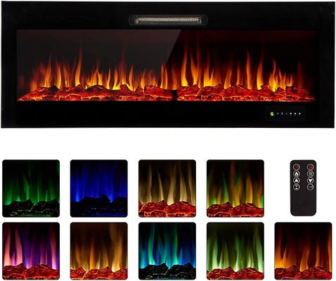 Freestanding Artificial Flame Multicolor Linear Electric Fireplace for Household