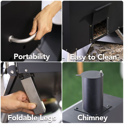 Waterproof Cover Custom Logo 12" Camping Outdoor Baking 2 Pizzas Chicken Charcoal Pizza Oven with Chimney Lid Peel Stone