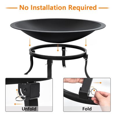 Stocked Portable Smokeless Fire Pit for Outdoor Camping Holiday Selection Support