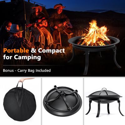 Stocked Portable Smokeless Fire Pit for Outdoor Camping Holiday Selection Support