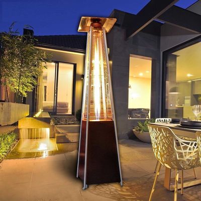 Style Glass Tube Outdoor Gas Heater with Stainless Steel Construction and Propane Fuel