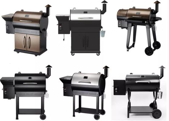 Outdoor Trolley Electric Wood Pellet Grill Smoker Barbecue Grills for Perfect Grilling