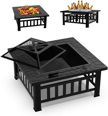 32 Inch Brazier Pan Wood Burning Fire Pit for Indoor Packing Size 62.5*22.5*72.5 cm