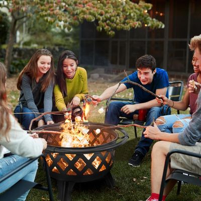 Charcoal Fire Pit for Outdoor and Indoor 30 Inch Steel Wood Burner BBQ Brazier Grill