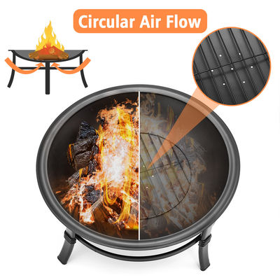 Travel-Friendly 26 Inch Fire Pit Perfect for Camping and Outdoor Gatherings