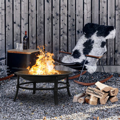 Travel-Friendly 26 Inch Fire Pit Perfect for Camping and Outdoor Gatherings
