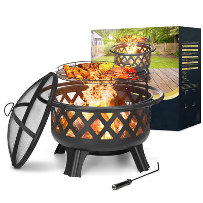 Outdoor Heating 35 Inch Round Fire Pit Mat for Warmth and Support Holiday Selection