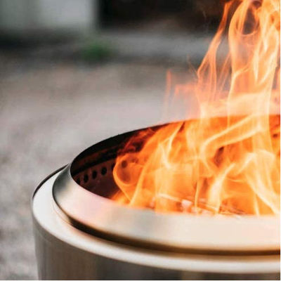 Outdoor Camping Stainless Steel Fire Pit with Flame Safety Device and Smokeless Design