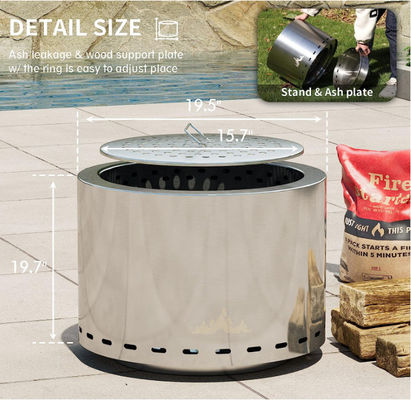 Smokeless Fire Pit for Camping Stocked and Ready to Ship Stainless Steel Wood Stove
