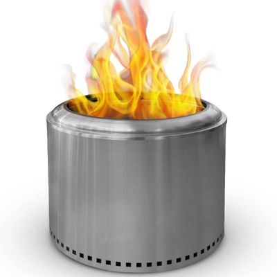 Stainless Steel Fire Pit Portable Wood Burning Stove Smokeless Tabletop Firepit H 50CM*Dia 50CM
