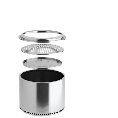 Stainless Steel Fire Pit Portable Wood Burning Stove Smokeless Tabletop Firepit H 50CM*Dia 50CM