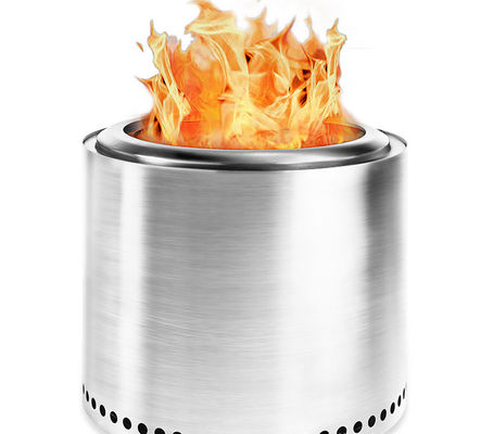 Stainless Steel Fire Pit Portable Wood Burning Stove Smokeless Tabletop Firepit H 50CM*Dia 50CM
