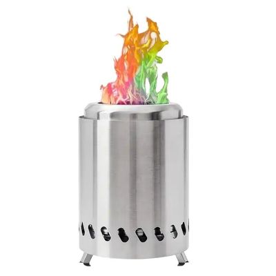 15*15*16cm Smokeless Stainless Steel Tabletop Wood Pellet Stove with Foldable Legs