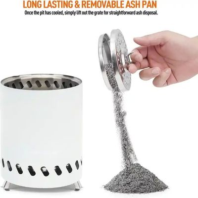 15*15*16cm Smokeless Stainless Steel Tabletop Wood Pellet Stove with Foldable Legs