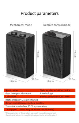 Fashion Bladeless PTC Metal Mesh Digital Touch Button Smart Remote Control Fan Heater
