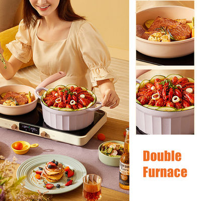 Electric Induction Heating Plate Cooker with Touch Buttons and Power Source Electric