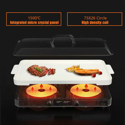 Electric Induction Heating Plate Cooker with Touch Buttons and Power Source Electric