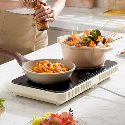 Household 2000W Electric Induction Cooker with Touch Buttons and Ceramic Glass Plate