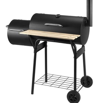 Customized Logo Acceptable Large Pellet Charcoal Oven Grill Machine with Folding Table