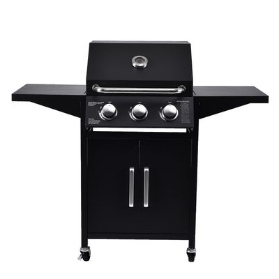 Outdoor BBQ Stove High Temperature Gas Grill with Wheels 63.5*61.5*51.5cm Smokeless
