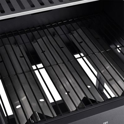 Outdoor BBQ Stove High Temperature Gas Grill with Wheels 63.5*61.5*51.5cm Smokeless