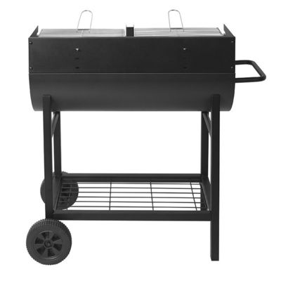 Outdoor Garden Party BBQ Grill with Trolley Cooking Area 67*38 cm Chrome Plated Finish