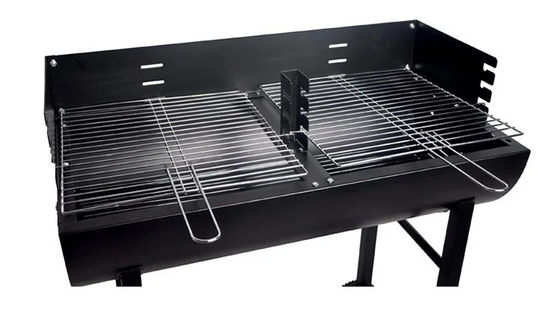 BBQ Half Drum Barrel Steel Picnic Camping Garden Patio Smoker Charcoal Grill Package Size 88.5*49*25 CM