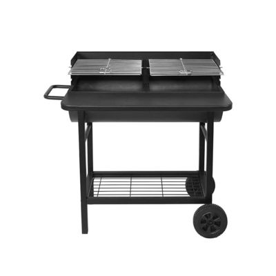 BBQ Half Drum Barrel Steel Picnic Camping Garden Patio Smoker Charcoal Grill Package Size 88.5*49*25 CM