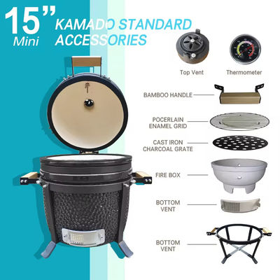 15-24 Inch Pellet Smoker Barbecue Charcoal Kebab Green Egg Grill BBQ Ceramic Grill Kamado