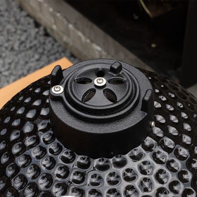 48*36*58cm Galvanized Portable Smoker Kamado Ceramic Grill with Lid and Ventilation