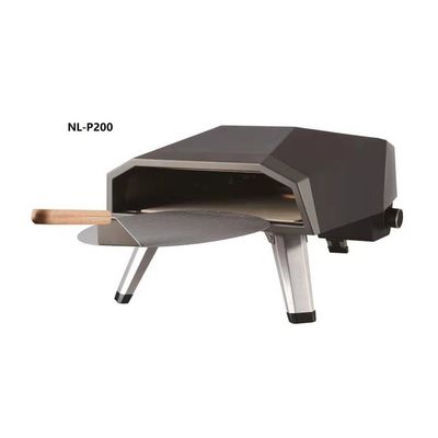 Black 12 inch Gas Comercial Pizza Oven BBQ Grill Home Built in Gas Machine Pizza Stone Tools Portable Pizza Ovens
