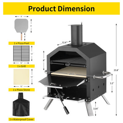 Grill Your Way to Perfection with Our Custom Logo 12" Camping Outdoor Baking Peel Stone