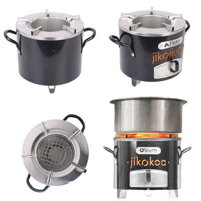 Stainless Steel Windproof Charcoal Camping Stove Ideal for Compact Camping in Africa