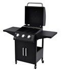 Stainless Steel 30 000 BTU Patio Garden Barbecue Grill 304 SS Warming Grid Side Shelves