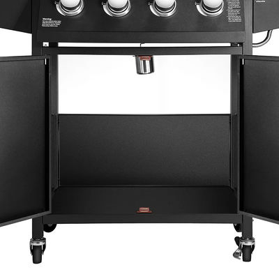 59.5*12cm Warming Area 4 Burner Propane Gas Grill with Side Burner and Cabinet Style