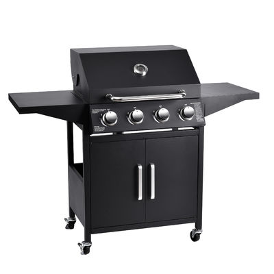 Outdoor Commercial Stainless Steel Gas BBQ Grill with Side Table Custom Logo Acceptable