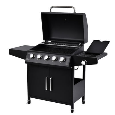 5 Burner Smokeless Propane Gas Outdoor Camping Bbq Cooking Oven Grill with Rotisserie