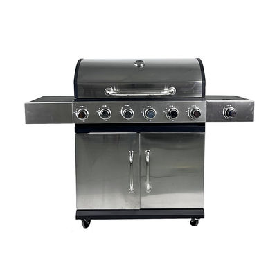 5 Burner Smokeless Propane Gas Outdoor Camping Bbq Cooking Oven Grill with Rotisserie
