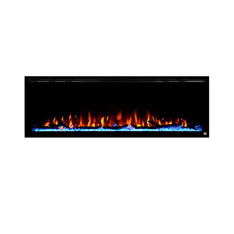 Multicolor Linear Fireplaces Stoves with Electric Power Source and NO App-Controlled